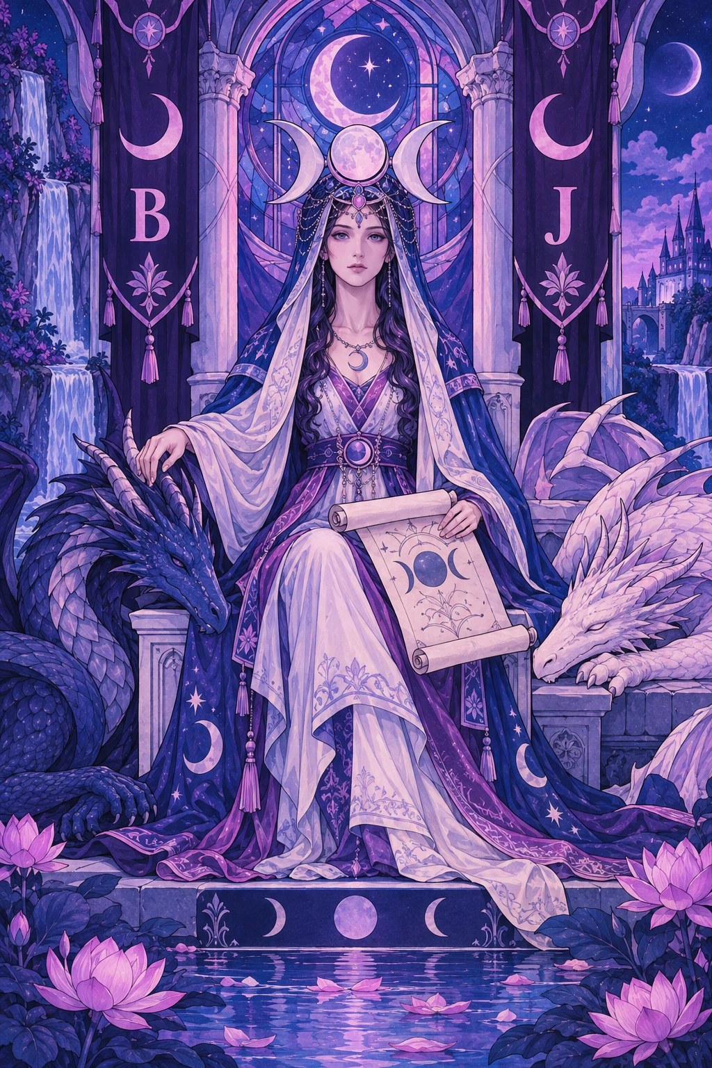 The High Priestess — original Sonam Zangmo Tarot illustration