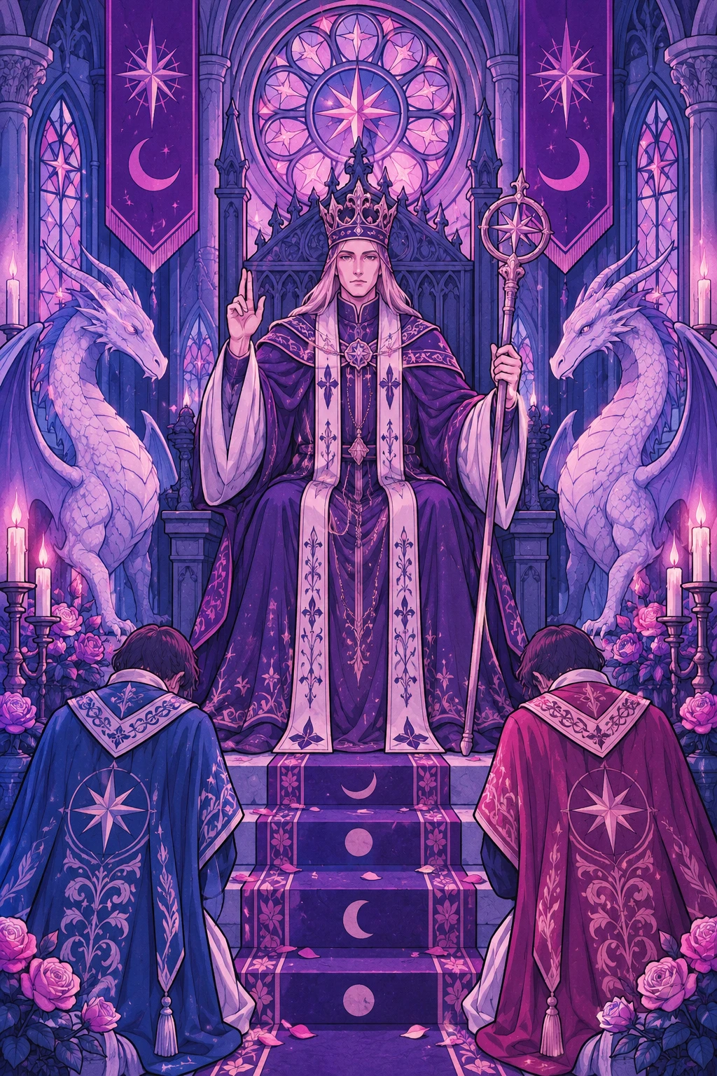 The Hierophant — original Sonam Zangmo Tarot illustration