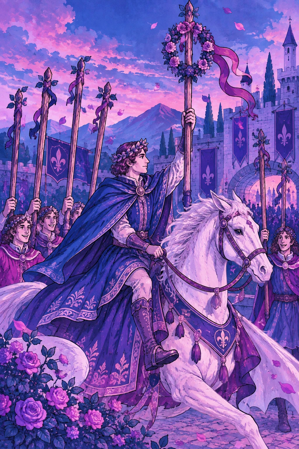 Six of Wands — original Sonam Zangmo Tarot illustration