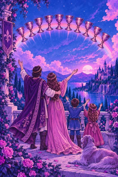 Ten of Cups — Sonam Zangmo Tarot illustration