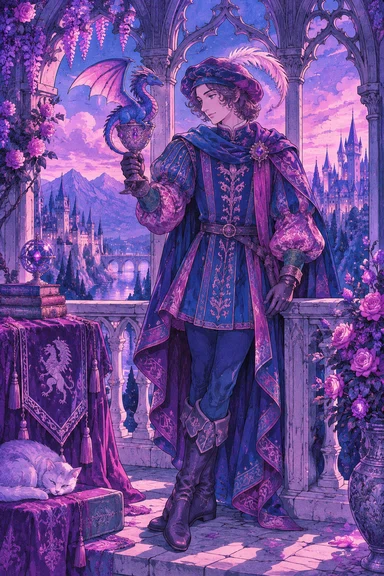 Page of Cups — Sonam Zangmo Tarot illustration